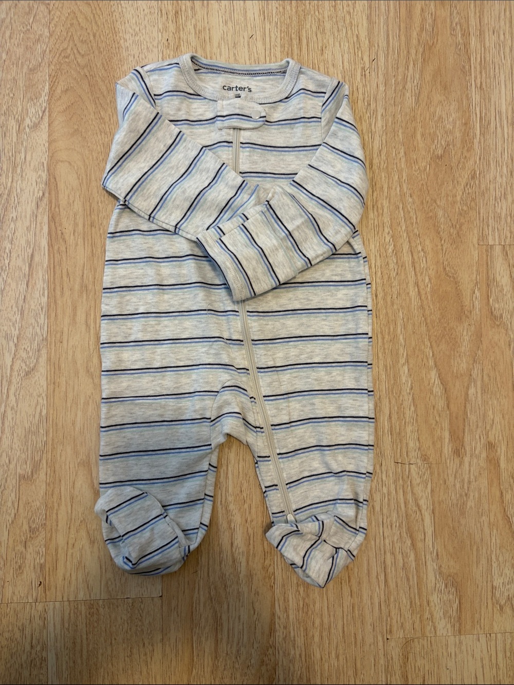4 Carter's Ribbed Footed One-Pieces - Picture 5 of 6